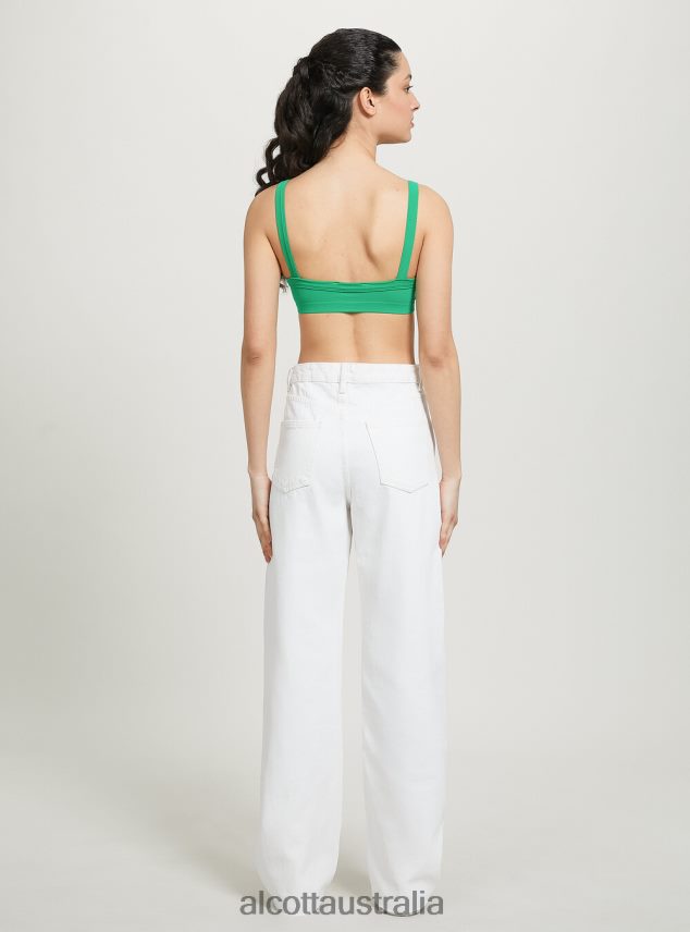 Ribbed Brassiere Top Women 2TH442319 BK1 BLACK Alcott Clothing