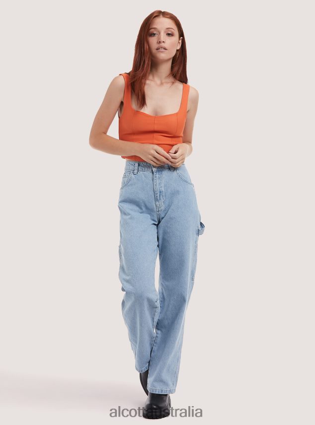 Top Cropped Bustier Women 2TH442126 KY1 KAKY DARK Alcott Clothing