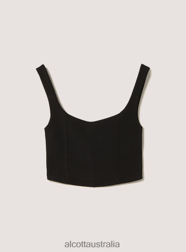 Top Cropped Bustier Women 2TH442182 KY1 KAKY DARK Alcott Clothing