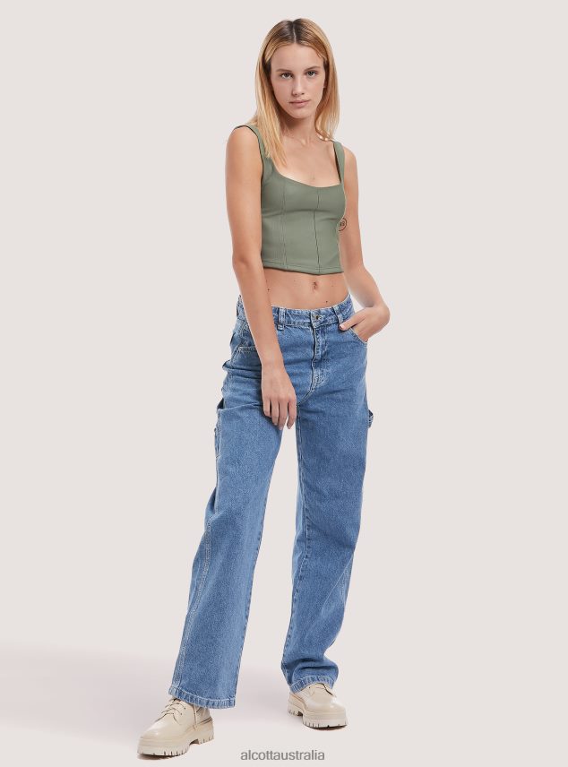 Top Cropped Bustier Women 2TH442476 KY1 KAKY DARK Alcott Clothing