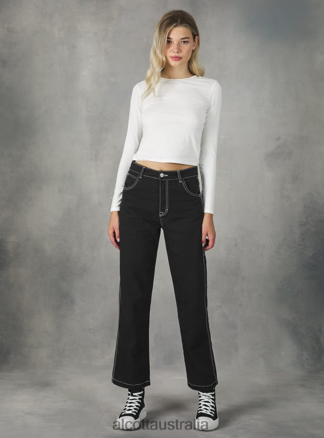 Carpenter Canvas Trousers Women 2TH442148 BK1 BLACK Alcott Clothing