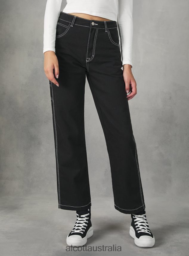 Carpenter Canvas Trousers Women 2TH442148 BK1 BLACK Alcott Clothing