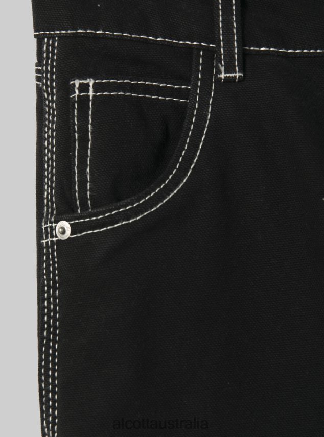 Carpenter Canvas Trousers Women 2TH442148 BK1 BLACK Alcott Clothing