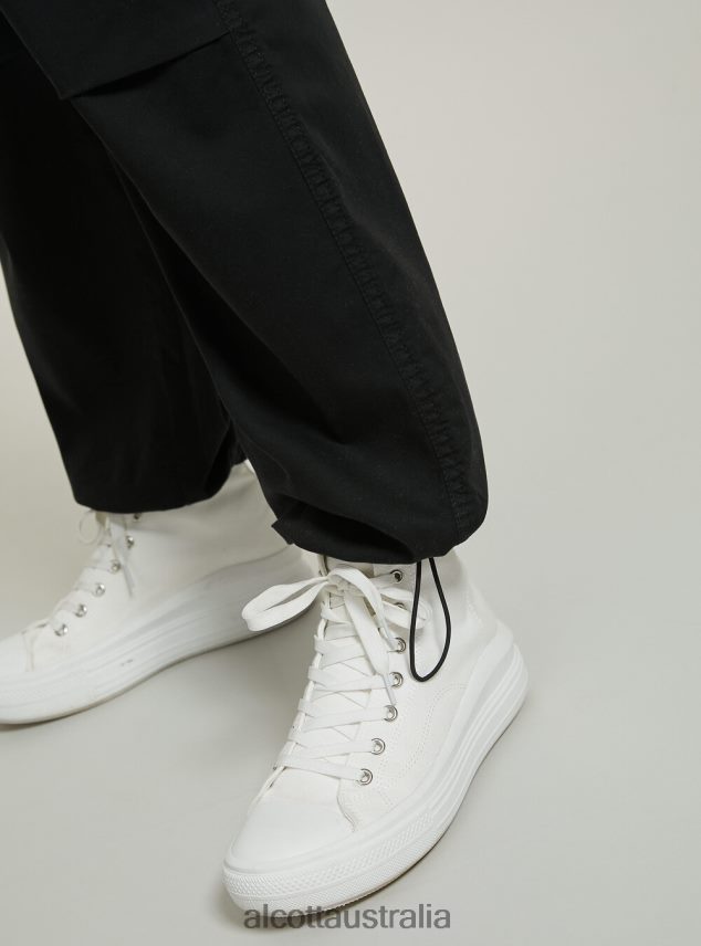 Cotton Parachute Trousers Women 2TH442151 BK1 BLACK Alcott Clothing