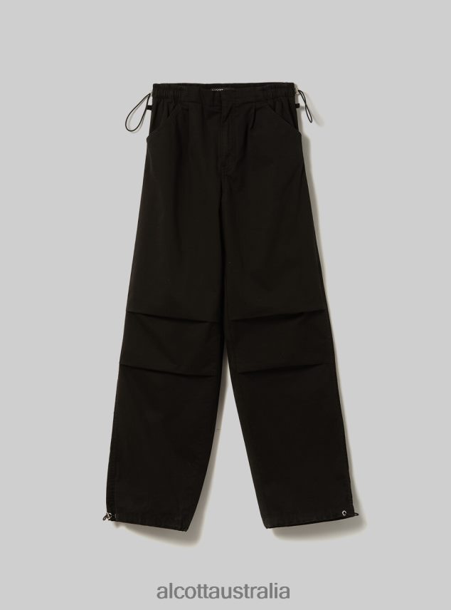 Cotton Parachute Trousers Women 2TH442151 BK1 BLACK Alcott Clothing