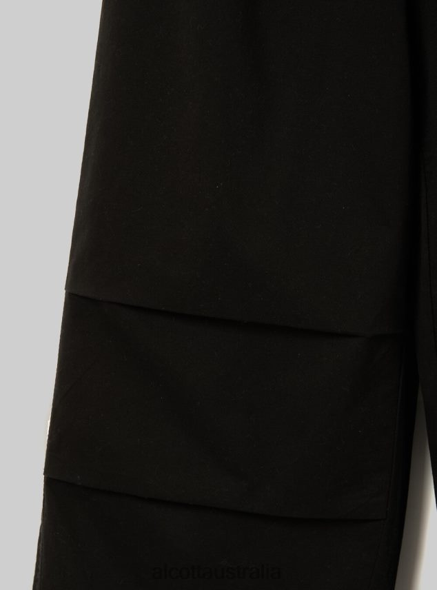 Cotton Parachute Trousers Women 2TH442151 BK1 BLACK Alcott Clothing