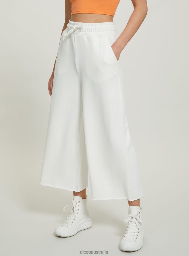 Cropped Fleece Leggings With Elasticated Waistband Women 2TH442207 BK1 BLACK Alcott Clothing