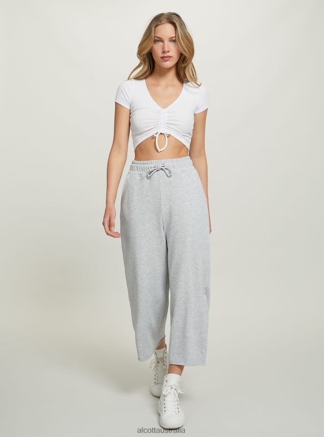 Cropped Fleece Leggings With Elasticated Waistband Women 2TH442232 BK1 BLACK Alcott Clothing