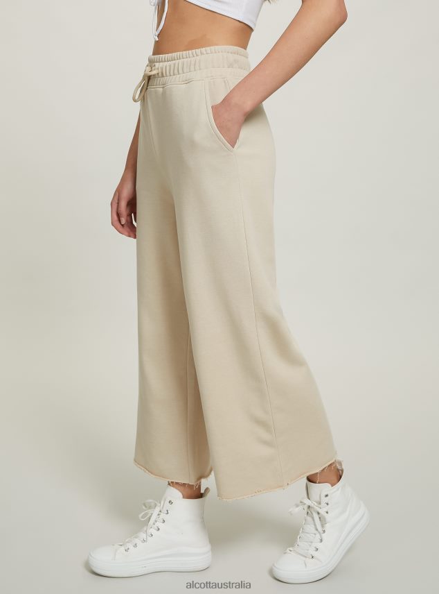 Cropped Fleece Leggings With Elasticated Waistband Women 2TH442403 BK1 BLACK Alcott Clothing