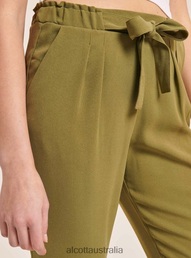 Jogger Trousers With Belt Women 2TH442313 WHITE Alcott Clothing