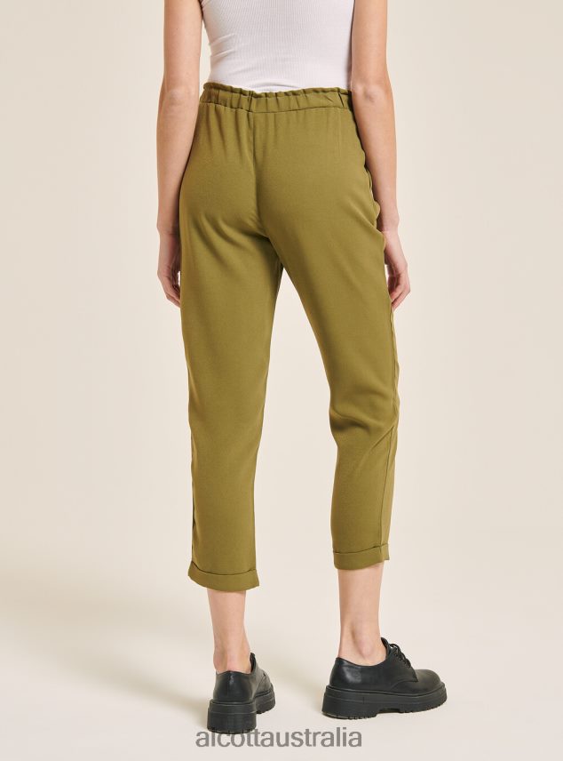 Jogger Trousers With Belt Women 2TH442313 WHITE Alcott Clothing