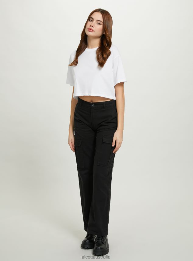 Pantalone Cargo In Twill Women 2TH44297 BK1 BLACK Alcott Clothing