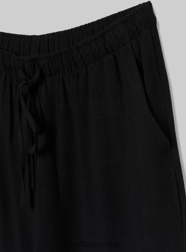Pantaloni Palazzo Con Coulisse Women 2TH442278 BK1 BLACK Alcott Clothing