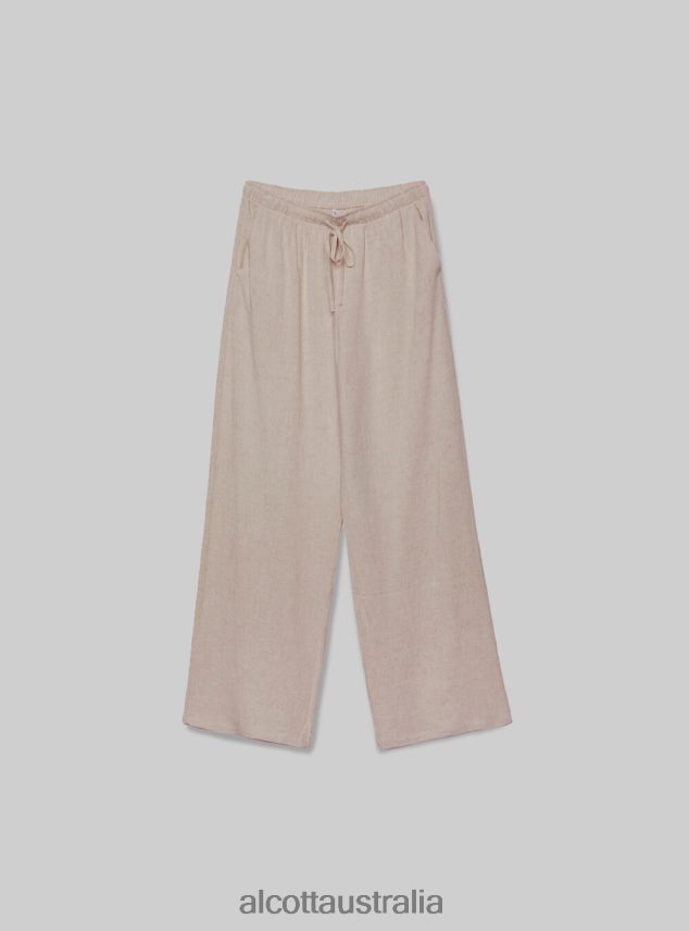 Pantaloni Palazzo Con Coulisse Women 2TH442348 BK1 BLACK Alcott Clothing