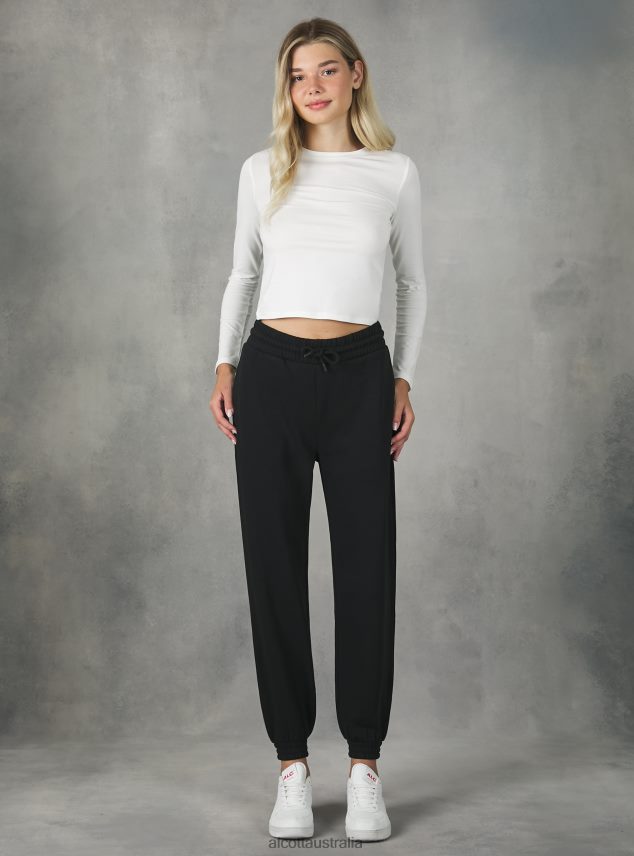 Plush Jogger Trousers Women 2TH442477 BK1 BLACK Alcott Clothing