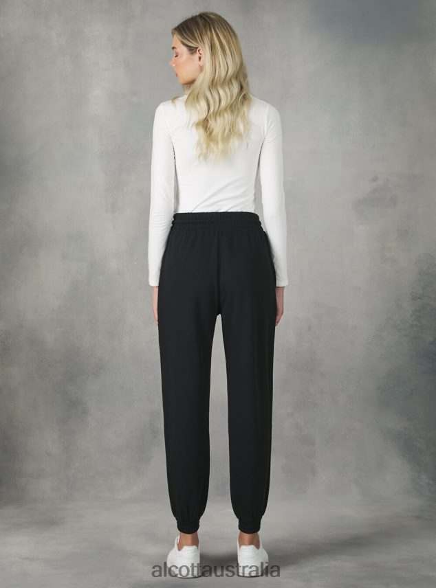 Plush Jogger Trousers Women 2TH442477 BK1 BLACK Alcott Clothing