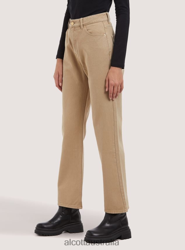 Straight Fit Twill Trousers Women 2TH442329 WH1 OFF WHITE Alcott Clothing
