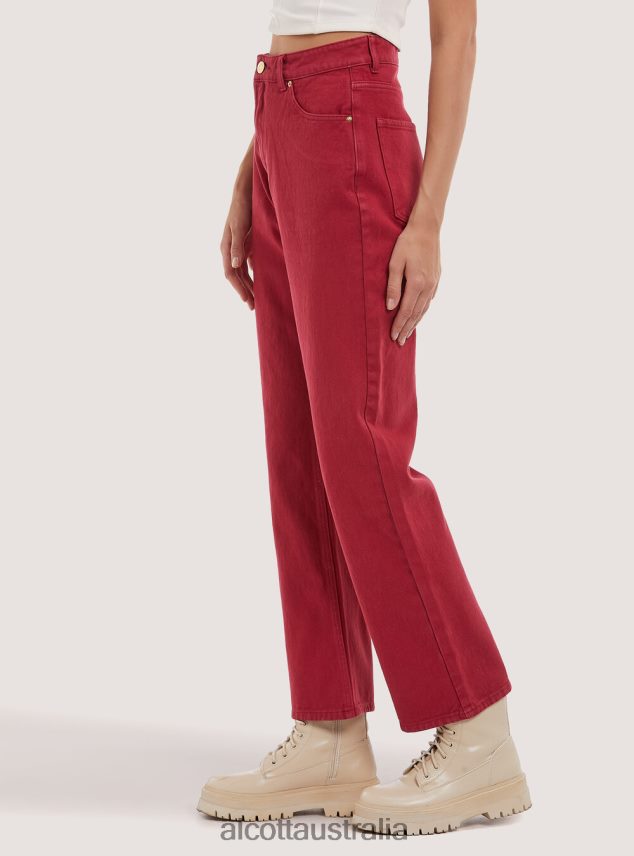 Straight Fit Twill Trousers Women 2TH442457 WH1 OFF WHITE Alcott Clothing