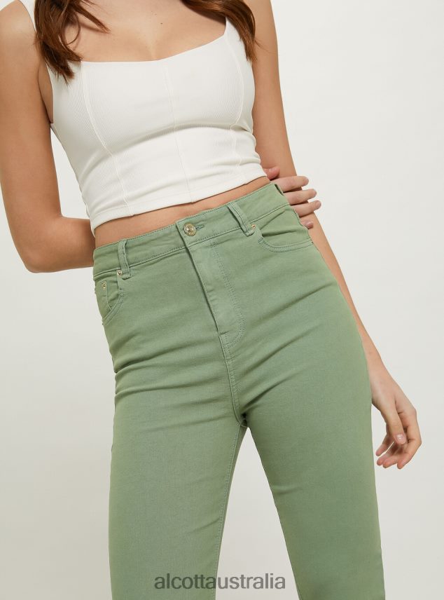 Stretch Twill Flare Trousers Women 2TH442181 WH1 OFF WHITE Alcott Clothing