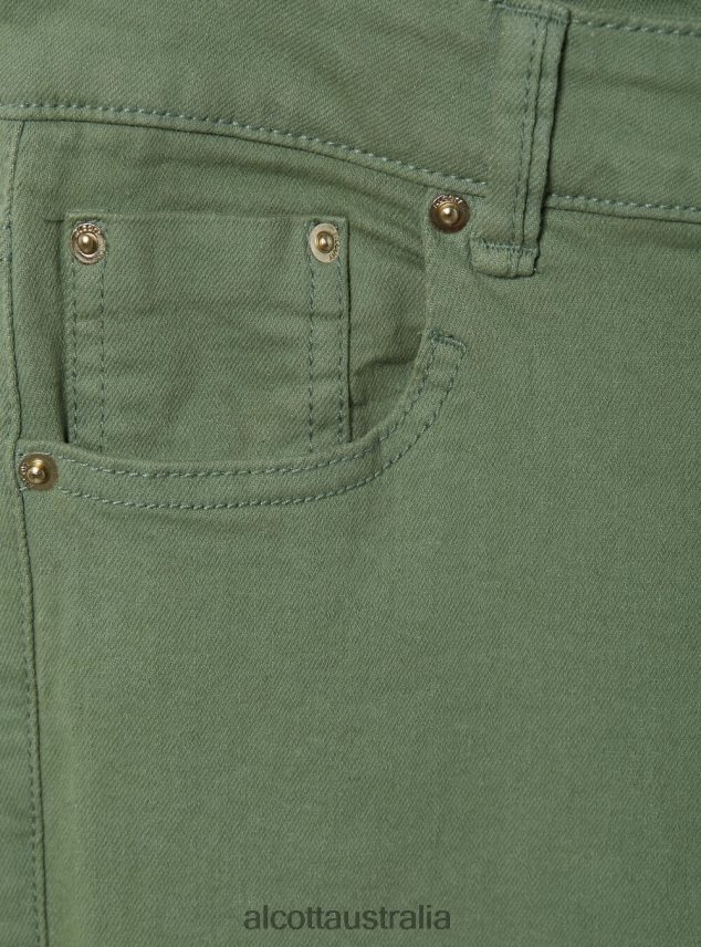 Stretch Twill Flare Trousers Women 2TH442181 WH1 OFF WHITE Alcott Clothing