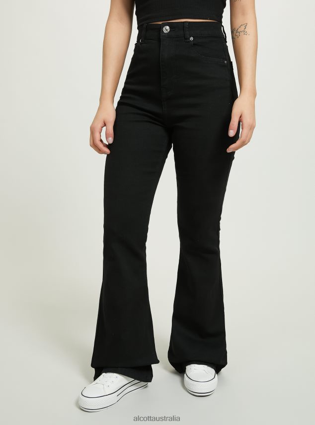 Stretch Twill Flare Trousers Women 2TH442290 WH1 OFF WHITE Alcott Clothing