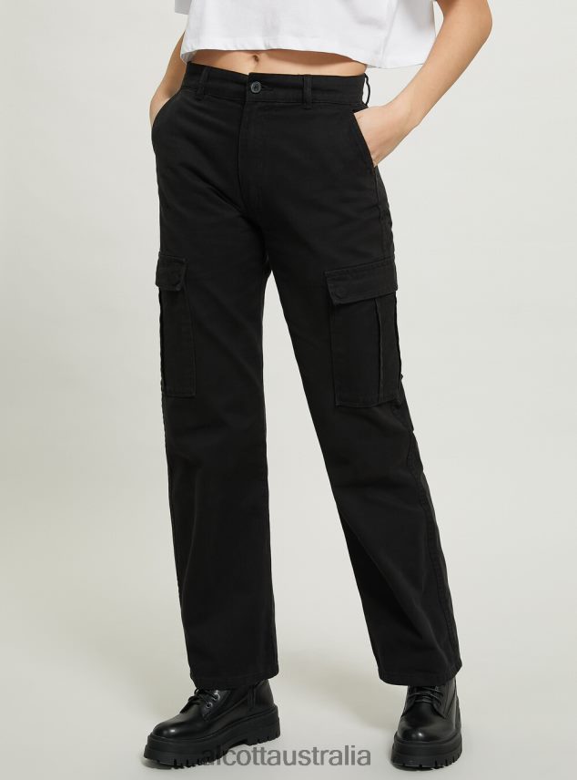 Twill Cargo Trousers Women 2TH442331 BK1 BLACK Alcott Clothing