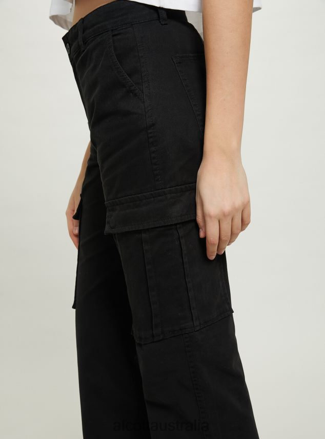 Twill Cargo Trousers Women 2TH442331 BK1 BLACK Alcott Clothing
