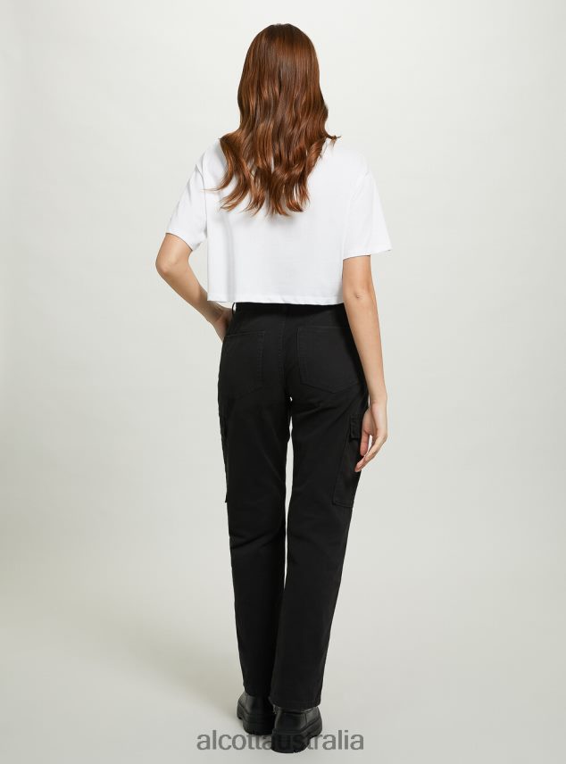 Twill Cargo Trousers Women 2TH442331 BK1 BLACK Alcott Clothing