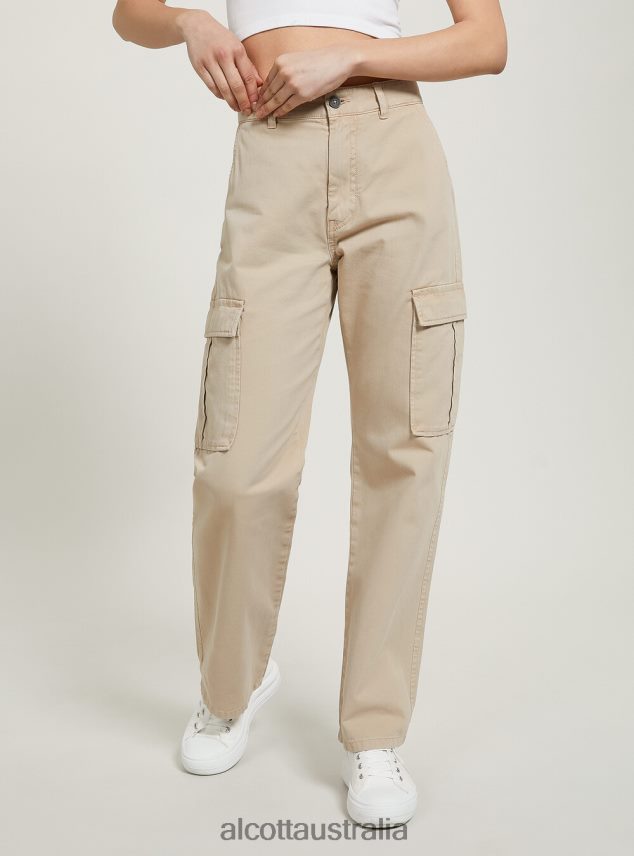 Twill Cargo Trousers Women 2TH442398 BK1 BLACK Alcott Clothing