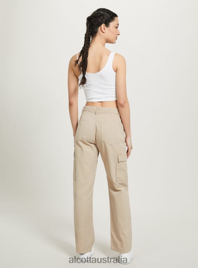 Twill Cargo Trousers Women 2TH442398 BK1 BLACK Alcott Clothing