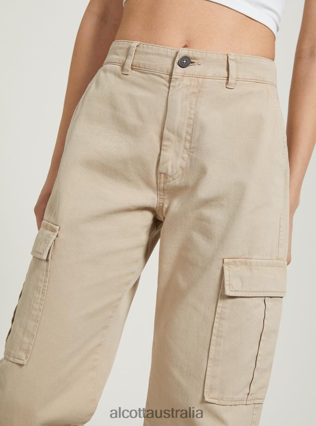 Twill Cargo Trousers Women 2TH442398 BK1 BLACK Alcott Clothing