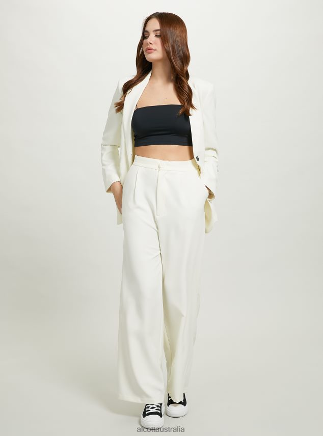 Wide Leg Trousers With Pleats Women 2TH442103 BK1 BLACK Alcott Clothing