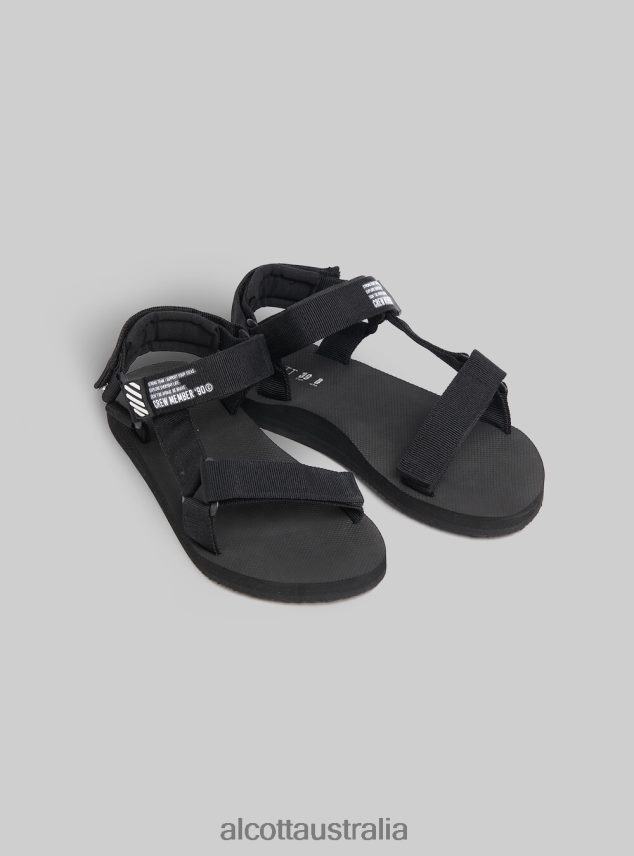 Sandali In Gomma Con Chiusura A Strappo Women 2TH442236 BK1 BLACK Alcott Shoes