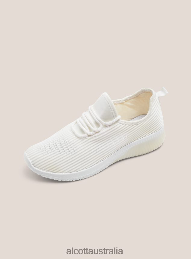 Scarpe In Tessuto Leggero Traforato Women 2TH442548 WH2 WHITE Alcott Shoes