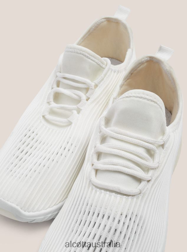 Scarpe In Tessuto Leggero Traforato Women 2TH442548 WH2 WHITE Alcott Shoes