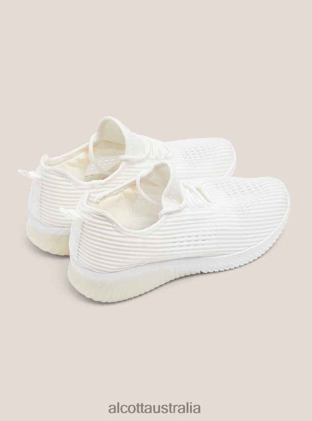 Scarpe In Tessuto Leggero Traforato Women 2TH442548 WH2 WHITE Alcott Shoes