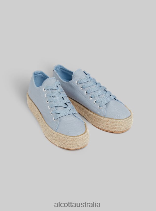 Sneakers With Raffia Sole Women 2TH442202 WH2 WHITE Alcott Shoes