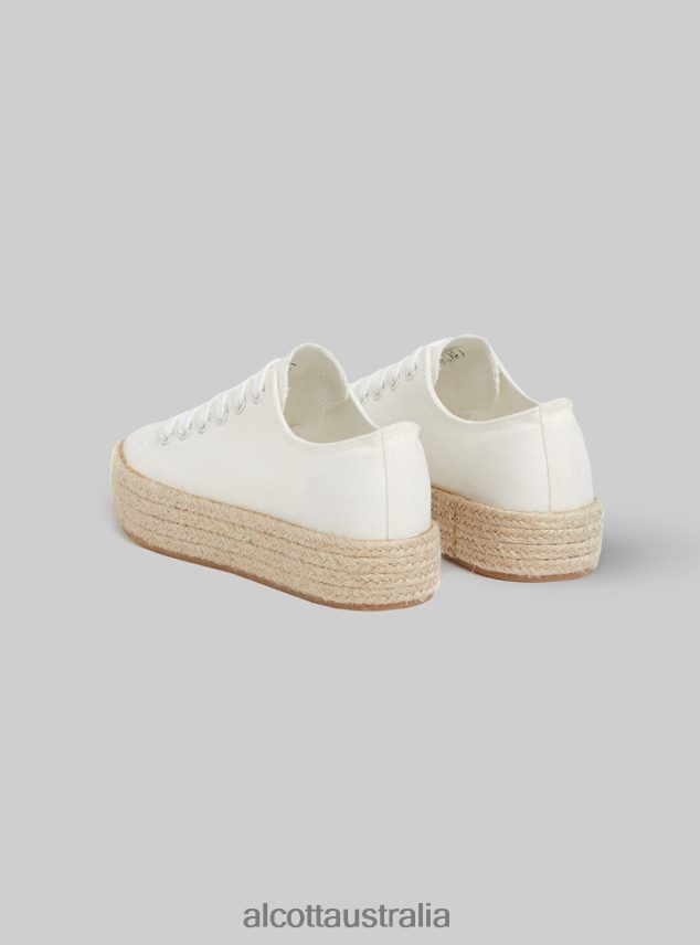 Sneakers With Raffia Sole Women 2TH442383 WH2 WHITE Alcott Shoes